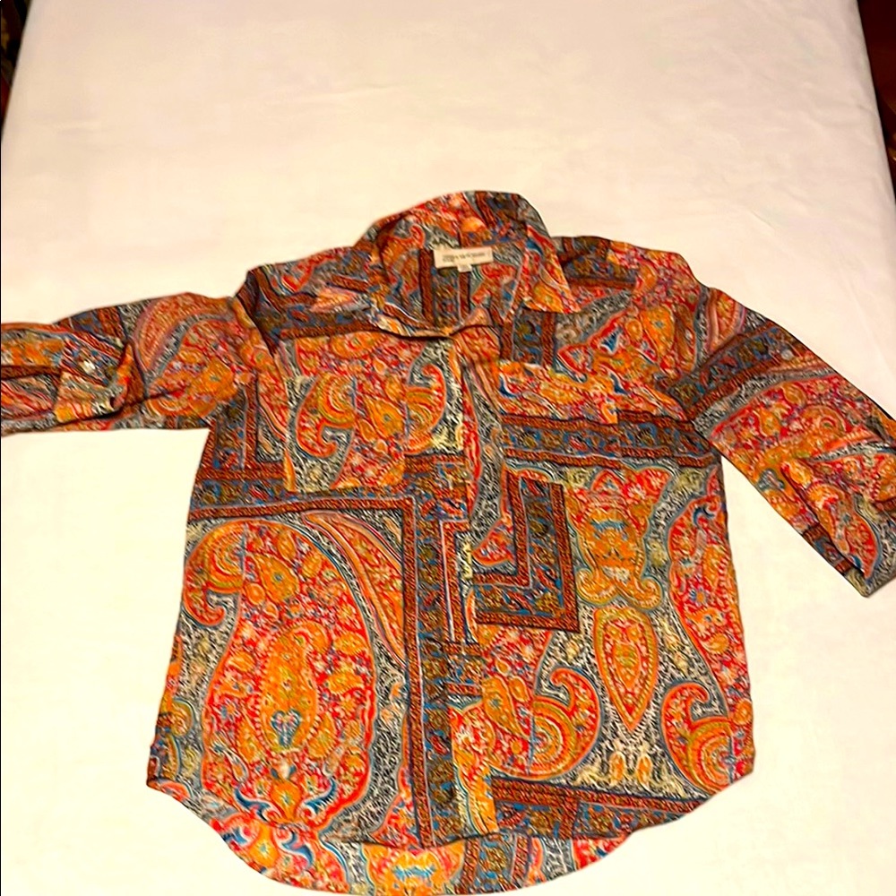 Jones New York Vibrant Paisley Blouse